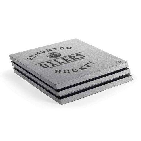 NHL Edmonton Oilers Black Text PS4 Pro Console Skin